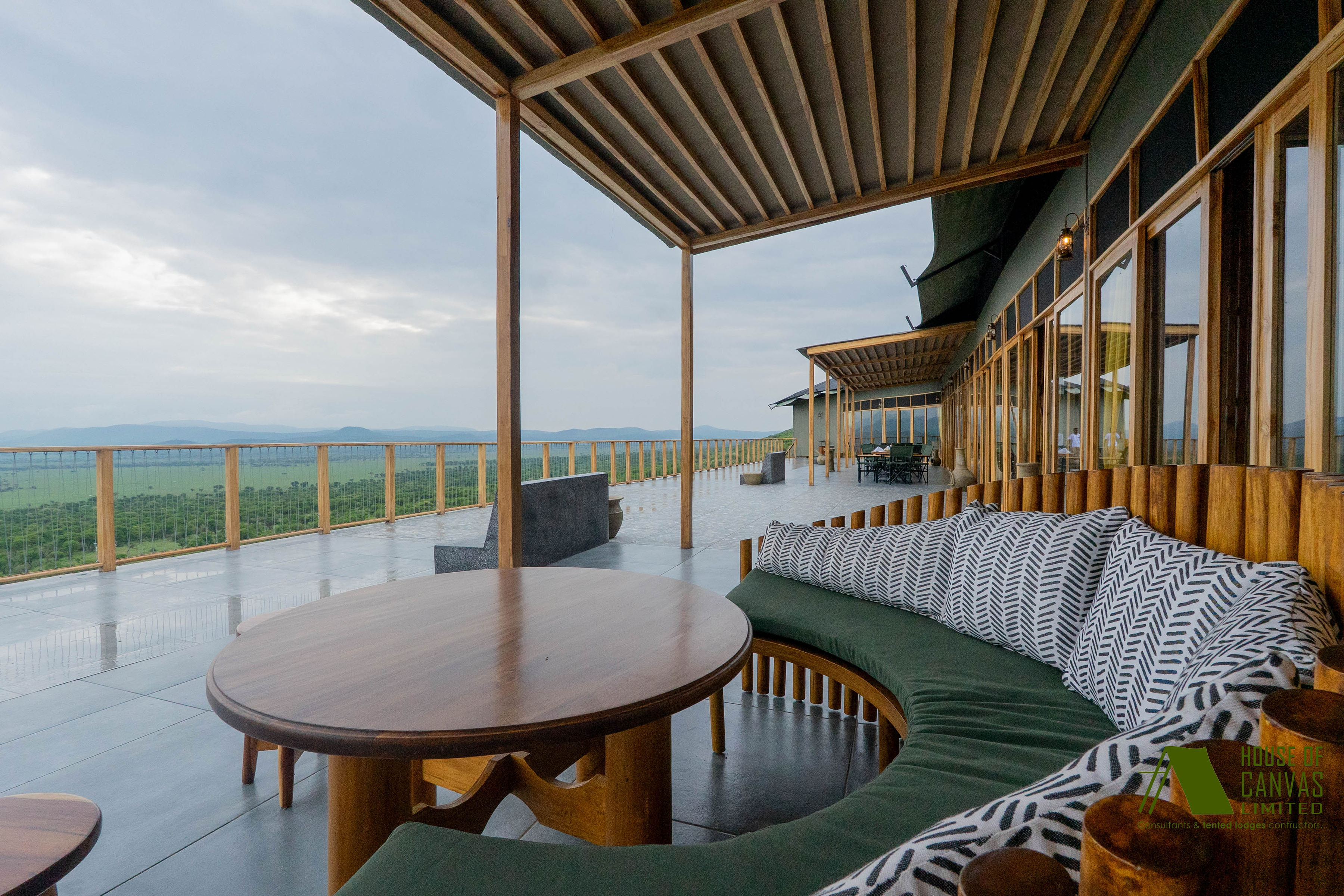 Elegant interior design with African accents