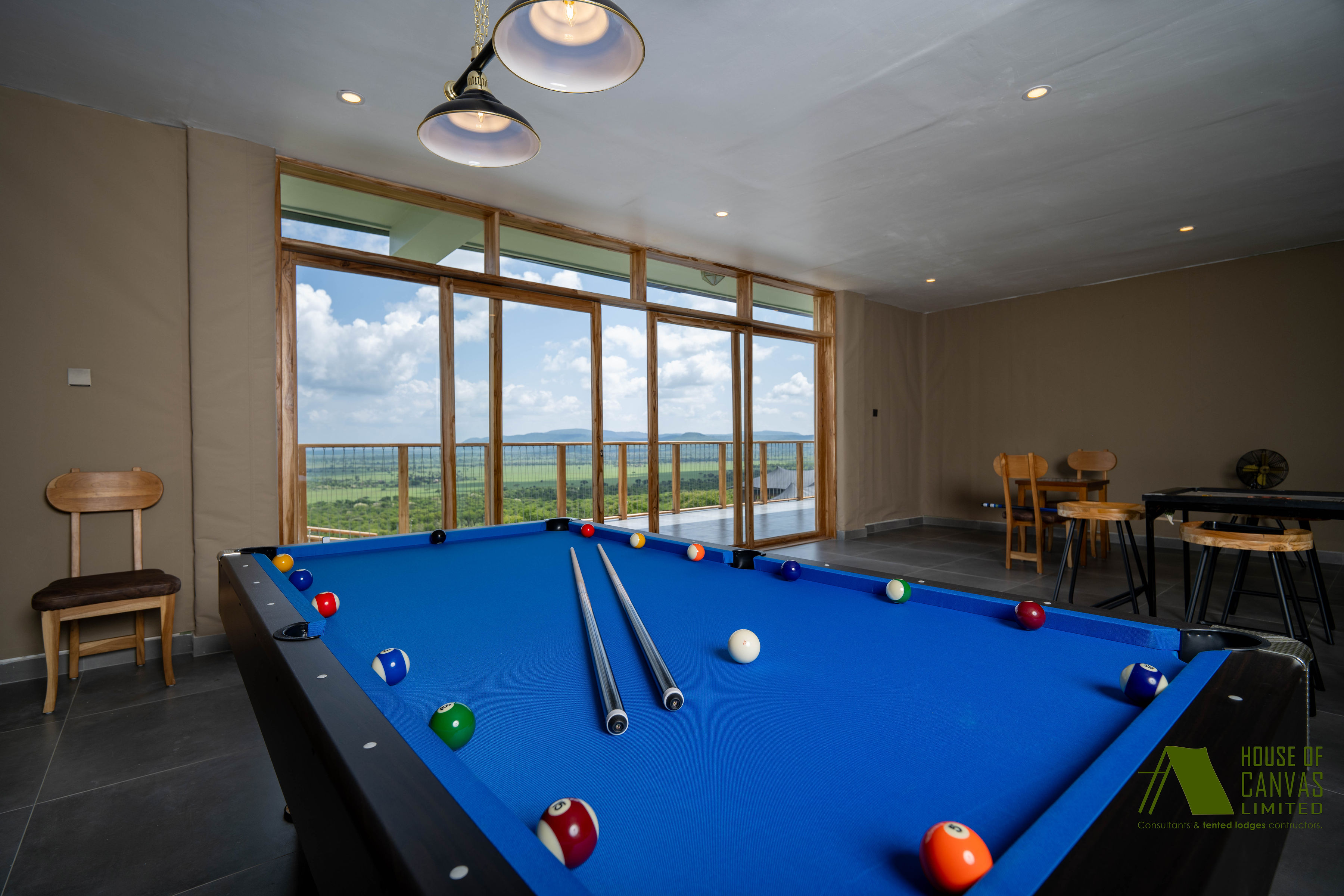 Safari tent in pristine wilderness setting