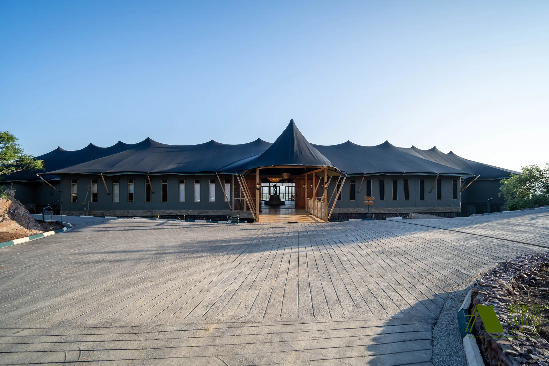 HDR capture of luxury camp exterior