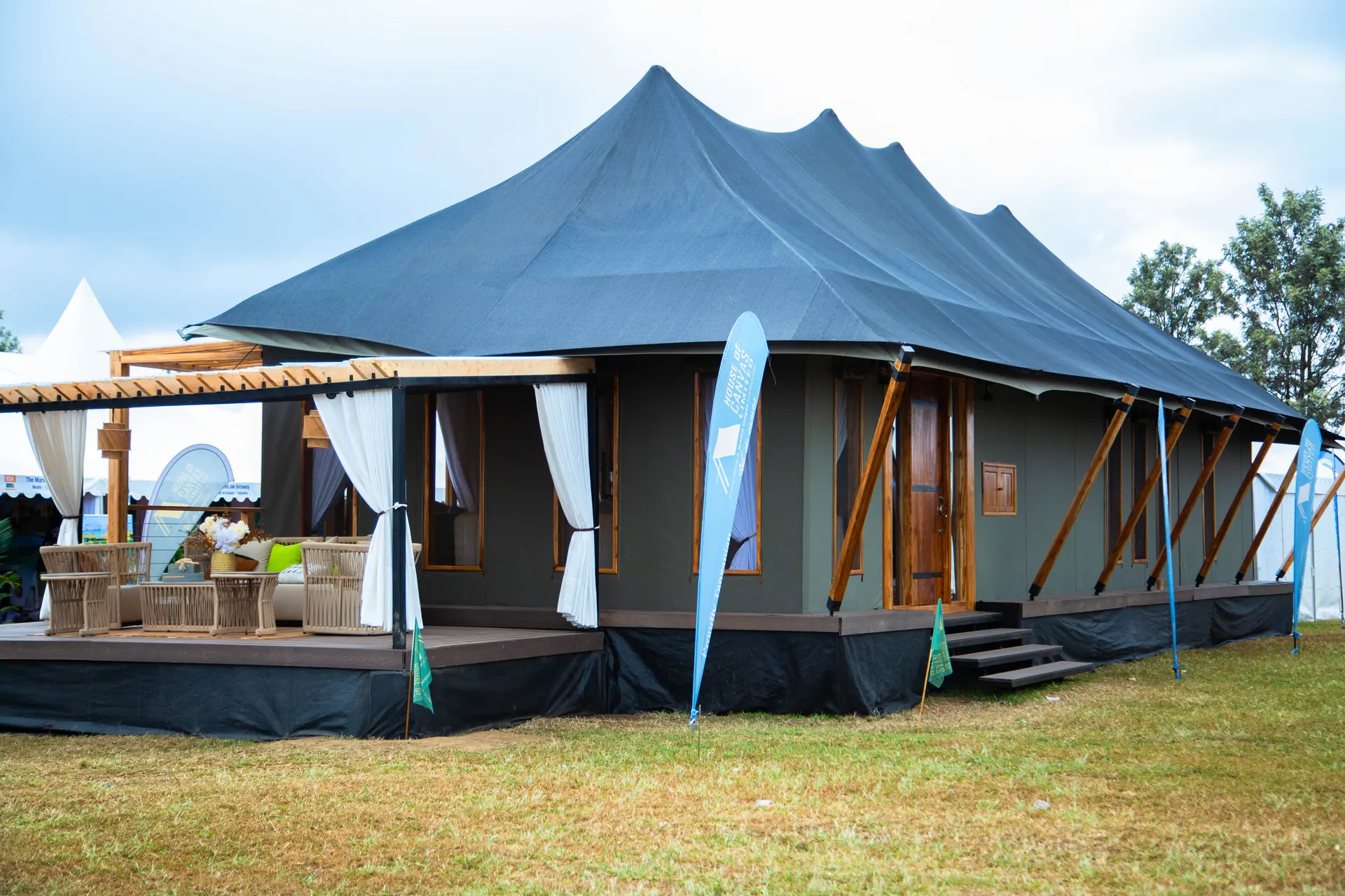 House of Canvas tent exterior at Kili Fair 2025